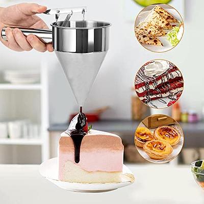 Batter Dispenser Hand Held Manual Pancake Cupcake Batter Mixer
