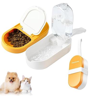 HEYISME Dog Water Bottle, Dog Bowl 2-in-1, Food Container Large Enough for Dog  Treats, Steak, Sticks, Bars, Portable Pet Water Dispenser for Hiking,  Travel, Cat Bowls and Pet Water Bottle (Yellow) 