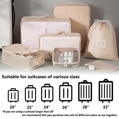 Amazon.com: Veken 8 Set Packing Cubes for Suitcases, Travel Essentials for  Carry on, Luggage Organizer Bags Set for Travel Accessories in 4 Sizes  (Extra Large, Large, Medium, Small), Black : Clothing, Shoes