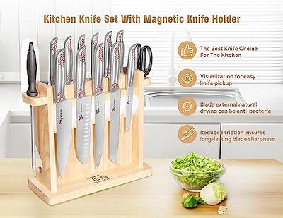 Stainless Steel Knife Set with Cutting Board Peeler & Sheers