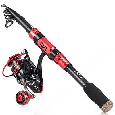 Sougayilang Portable Telescopic Fishing Rod Reel Combos Carbon Fiber  Spinning Fishing ploe and Spinning Reel-2.4M Rod with 3000 Reel - Yahoo  Shopping