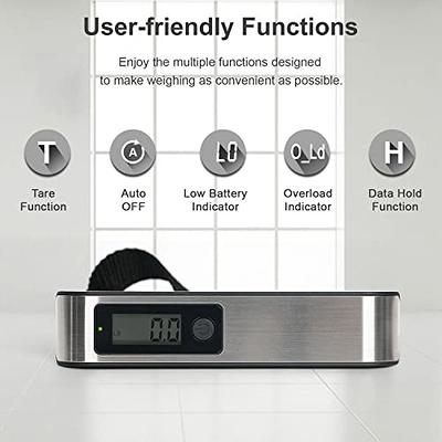 Travel Inspira Luggage Scale, Portable Digital Hanging Baggage Scale for  Travel, Suitcase Weight Scale 110 Pounds, Battery Included Green 