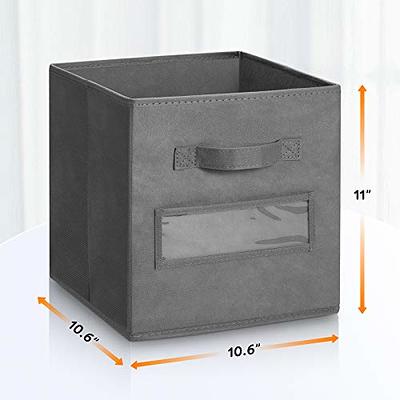 Casafield Set of 6 Collapsible Fabric Cube Storage Bins - 11 Foldable  Cloth Baskets for Shelves, Cubby Organizers & More 