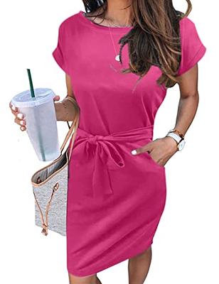  Women Dresses Women Summer Casual T Shirt Dresses