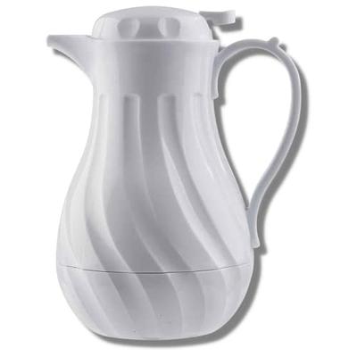 Choice 64 oz. White Thermal Swirl Coffee Carafe / Server