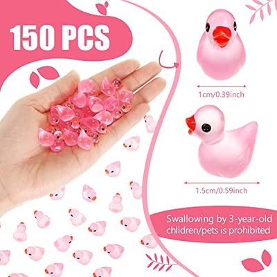 100 Pcs Mini Ducks Luminous Tiny Ducks Miniature Resin Duck Glow