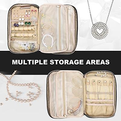 AVELIO High Capacity Jewelry Organizer Travel Earring Organizer Case  Transparent Jewelry Storage Book for Accesorios, Earring, Necklace, Ring,  With