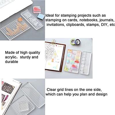 2 Pieces Large Stamp Blocks Acrylic Clear Stamping Blocks Tools with Grid  Lines for Scrapbooking Crafts Making - Yahoo Shopping