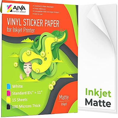 Avery Printable Sticker Paper, Matte Clear, 8-1/2 x 11, Inkjet Printers,  3 Sheets (53203) - Yahoo Shopping