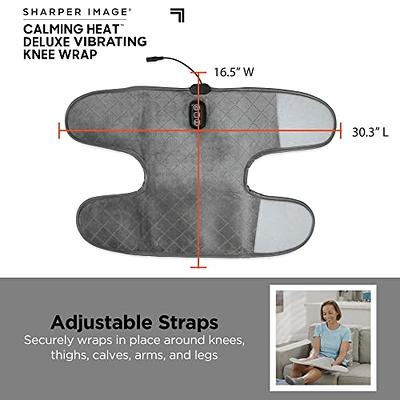 Sharper Image Calming Heat Massaging Neck Wrap, Relaxing Vibrations, Gray 