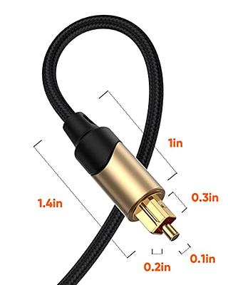 Optical Audio Cable - [24K Gold-Plated, Ultra-Durable] Syncwire Toslink  Cable Fiber Optic Male to Male Cord for Home Theater, Sound Bar, TV, PS4