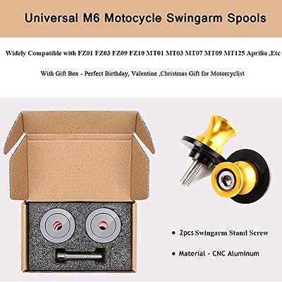 Universal M6 Swing arm Sliders Spools - 2pcs 6mm Motocycle