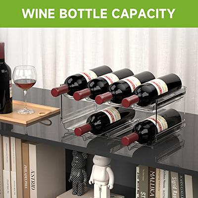 Water Bottle Organizer, , 4 Layers Stackable Cup Organizer for Cabinet, Plastic Tumbler Travel Mug Holder, Wine Drink Rack for Kitchen Countertop