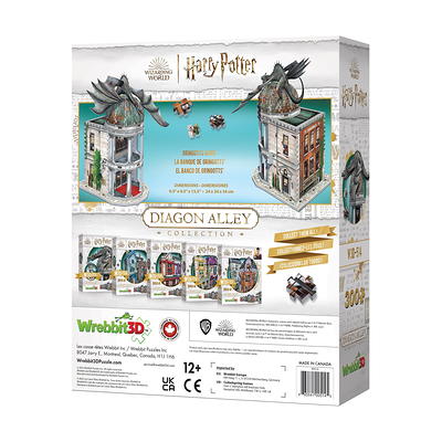 Wrebbit3D Harry Potter Diagon Alley 3D Puzzle for Teens and Adults | 450  Real Jigsaw Puzzle Pieces | Not Just an Ordinary Model Kit for Adults for