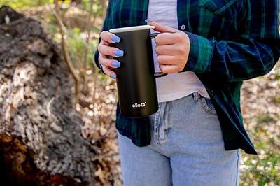 Ello Campy Vacuum Insulated Travel Mug with Leak-Proof Slider Lid and Comfy  Carry Handle, Perfect for Coffee or Tea, BPA Free, Frost, 18oz