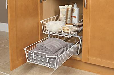 SANNO Pull Out Drawer Cabinet Organizer, Expandable Slide Out