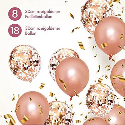 SOMAYO Birthday Decorations Rose Gold Balloons, Birthday Decorations for  Women and Girls, Rose Gold Party Decorations Set,Happy Birthday  Banner,Metallic Rose Gold Confetti Balloons, Foil Balloons. - Yahoo Shopping