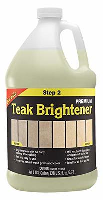 STAR BRITE Premium Teak Brightener - Enhances Natural Wood Grain