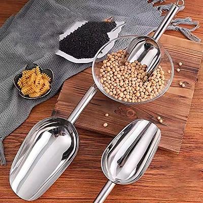 Metal Ice Scoop 6 Oz, Small Stainless Steel Ice scooper for Ice Maker Ice  Bucket Kitchen Freezer Bar Party Wedding, Multipurpose for Popcorn