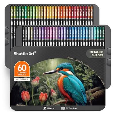 Shuttle Art 180 Colored Pencils, Soft Core Coloring Pencils Set with 4 Sharpeners, Professional Color Pencils for Artists Kids Adults Coloring