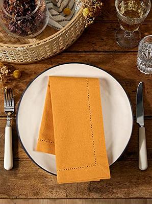 Ruvanti Kitchen Cloth Napkins 12 Pack 18x18 inch Dinner Napkins Soft Comfortable Reusable Napkins - Durable Linen Napkins - Perfect Table Napkins / I