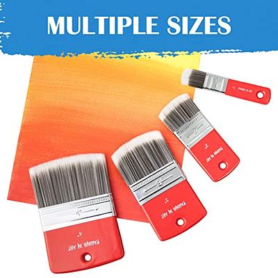 Double Thick Chip Paint Brush, 4 inch / 100mm Stain Brushes for Painting Walls and Fence Staining, Wooden Handle Masonry Paintbrush for Varnish