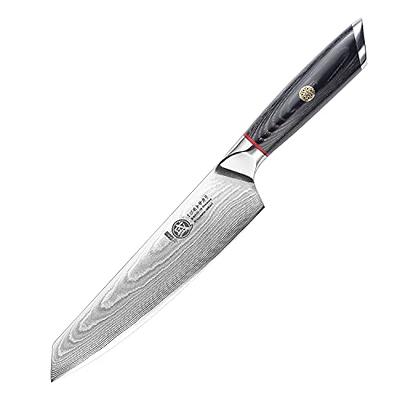 MITSUMOTO SAKARI 7 inch Japanese Chef Knife, Professional Black