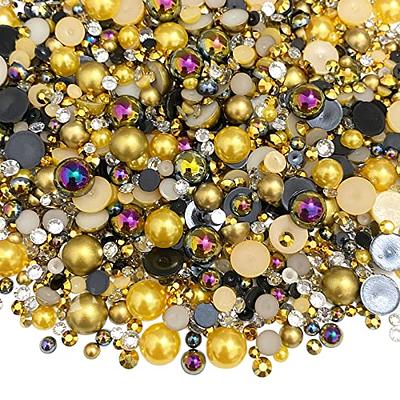 50g Mix Flatback Resin Rhinestones Half Round Pearls Mixed Size 3mm-10mm AB  Color Half Pearls Resin Rhinestones for DIY Craft Nail Art Shoes Clothes  Tumblers Scrapbooking (Gold Series) - Yahoo Shopping