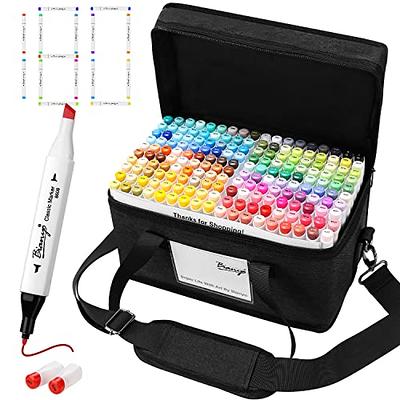 Y YOMA 100 Colors Alcohol Markers Dual Tip Markers Art Markers Set, Unique  Colors (1 Marker Case) Alcohol-based Ink, Fine & Chisel, Black Penholder -  Yahoo Shopping