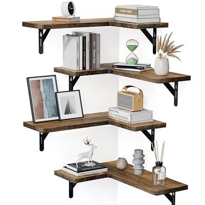 Tinpin Corner Shelf 5-Tier Wall Shelves, Floating Corner Shelves