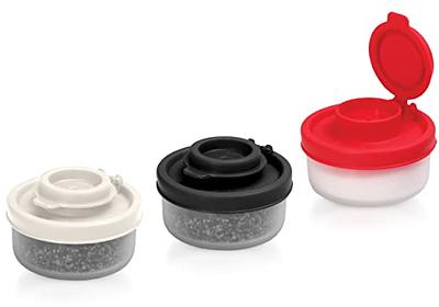 Signora Ware Spice Jars with Shaker Lids Refillable Seasoning Containers,  4-Pack Red