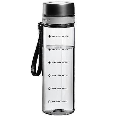 Doseno Reusable Water Bottle, Water Bottle with Time Marker, Plastic Water  Bottles to Ensure You Drink Enough Water Daily for Fitness and Outdoor  Sports, 28OZ Clear Water Bottles, Black - Yahoo Shopping
