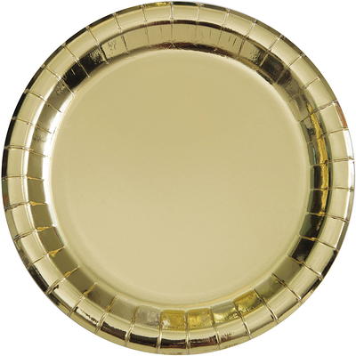 8.5 20ct Dinner Paper Plates Gold - Spritz™