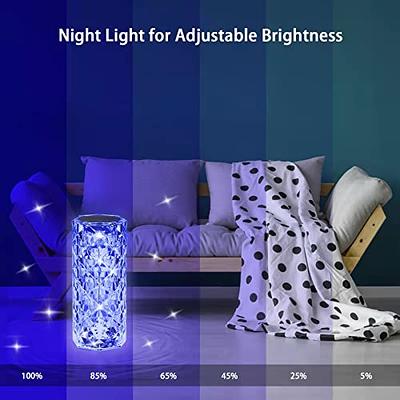 Remote Control RGB Diamond Table Lamp Rechargeable Decorative Desk Lamp  Bedroom Bedside Bar Table Crystal Lamp LED Night Light
