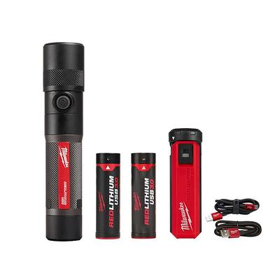 RYOBI 600 Lumens LED USB Lithium Compact Flashlight Kit 3-Mode with Battery  and Charging Cable (2-Pack) FVL51K-FVL51K - The Home Depot