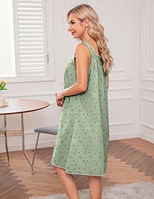  Ekouaer Girls Cute Nightgown Cotton Sleepwear Lounge Gown  Long Sleeve Nightshirt Soft Homewear Nightie