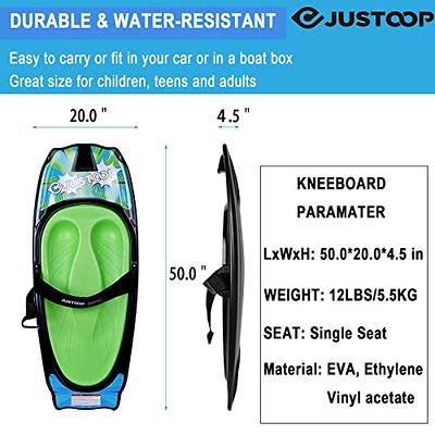 JUSTOOP Kneeboard Water Sport with Adjustable Velcro Strap, Knee