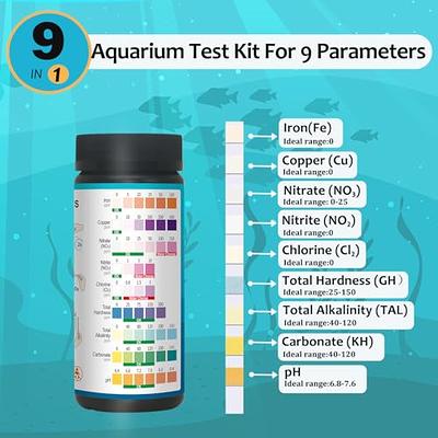 GAOQSEMG Aquarium Test Kits,9 IN 1 Fish Tank Water Testing Kit for