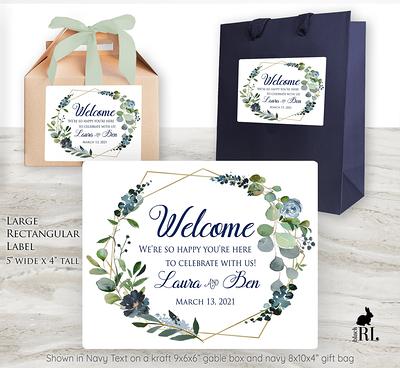 Elegant Wedding Welcome Gift Basket Bag Favor Tags