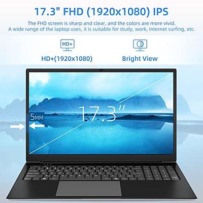 SGIN 17.3 inch Laptop 8GB RAM 512GB SSD IPS Full HD Display Quad Core 2.9  GHz