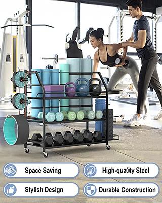 Staransun Yoga Mat Storage Rack, Home Gym Workout Accessories Organizer,  Sporting Goods Storage with Baskets and Hooks, Yoga Mats, Dumbbell,  Resistant Band, and other Workout Equipment Holder - Yahoo Shopping