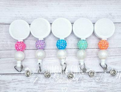 Beaded Badge Reel, Silicone Interchangeable Nurse Badge, Rn Reel