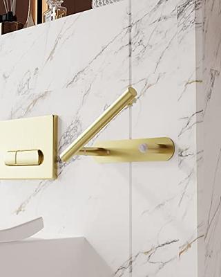 Brushed Gold Toilet Paper Holder for Bathroom, Double Post