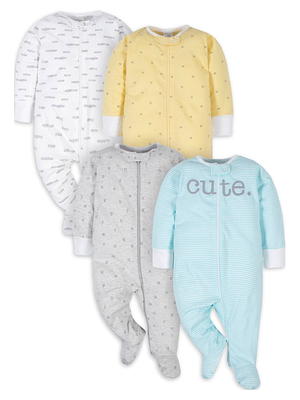 Gerber Baby Boy Sleep 'n Play Footed Pajamas, 4-Pack 