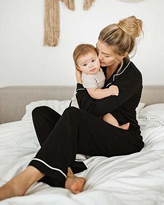 Kindred Bravely Clea Bamboo Classic Long Sleeve Maternity & Nursing Pajama  Set (Black, X-Large) - Yahoo Shopping