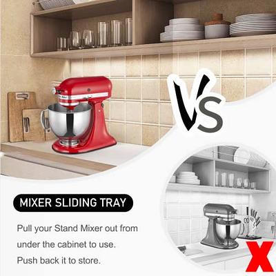 Sliding Mat for KitchenAid Mixer - Metal Mixer Mover Slider Mat Compatible  With KitchenAid 4.5-5qt Tilt-Head Stand Mixer, Mixer Sliding Tray