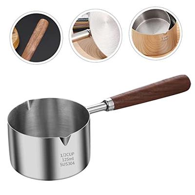 1 Set of Stainless Steel Milk Pot Handheld Soup Pot Stovetop Milk Pot  Cooking Pot Kitchen Milk Heating Pot