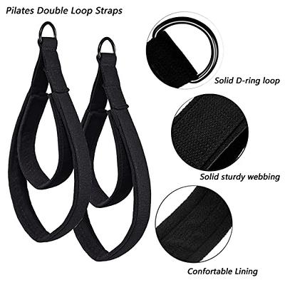 2pcs Pilates Double Loop Straps For Reformer,feet Fitness Equipment Straps, double Padded Loops,yoga