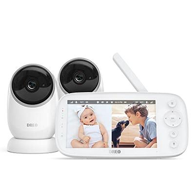 Momcozy Baby Monitor with 2 Cameras 5' 1080P Split Screen Video Baby  Monitor with Camera and
