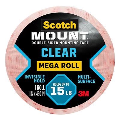 Scotch Extreme Double-Sided Mounting Tape, 1 in X 60 in, Black, 1 Roll